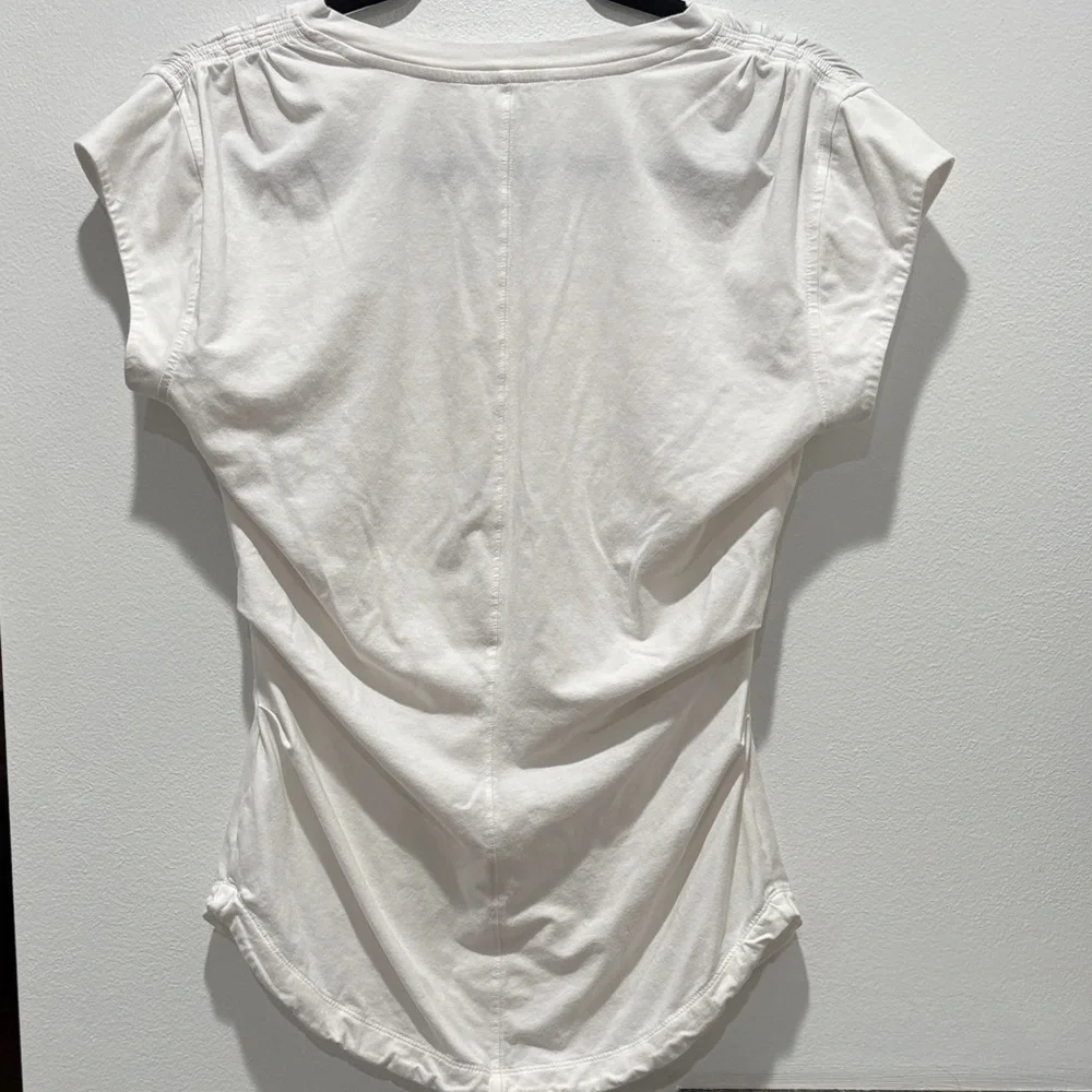 Athleta Women's Classic White Short Sleeve Tee - Picture 3 of 5